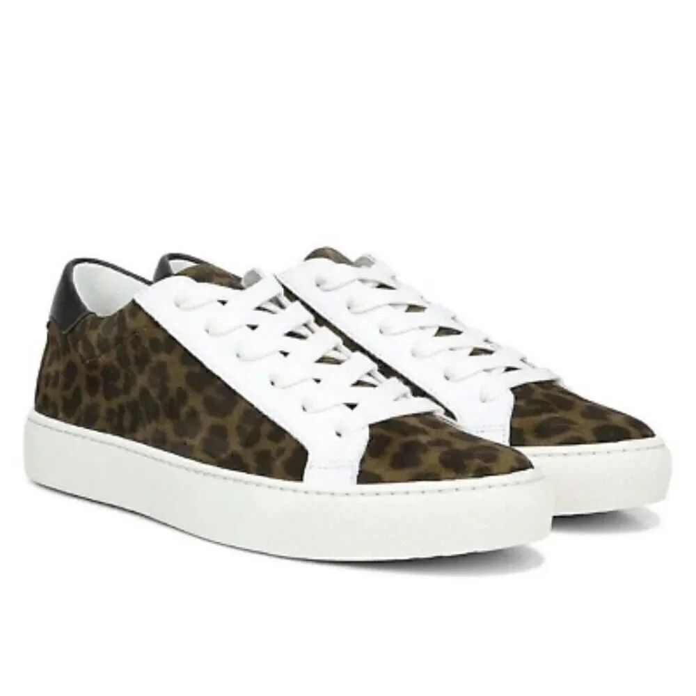 Veronica Beard Suede Leopard Bibi Sneakers Size 10